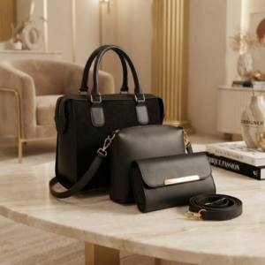 3-Piece Black Tote Bags