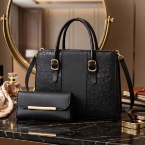 Graceful Black Tote Bags